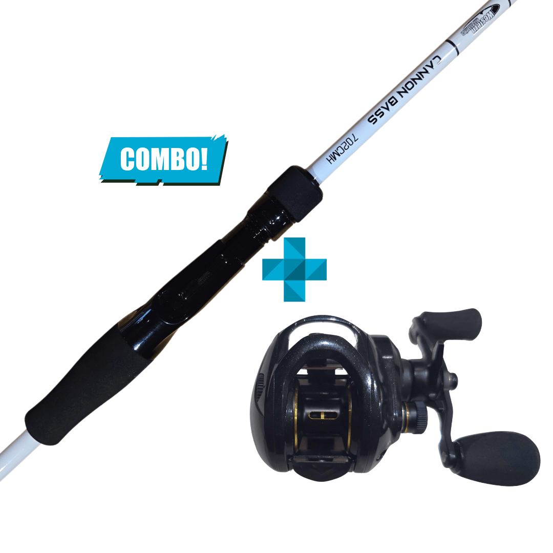 Cannon Bass 7MH 2pc + Waft Sapphire 200 baitcaster - Western Accessories